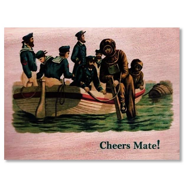 Wood Folding Card - Cheers Mate for wholesale by Spitfire Girl