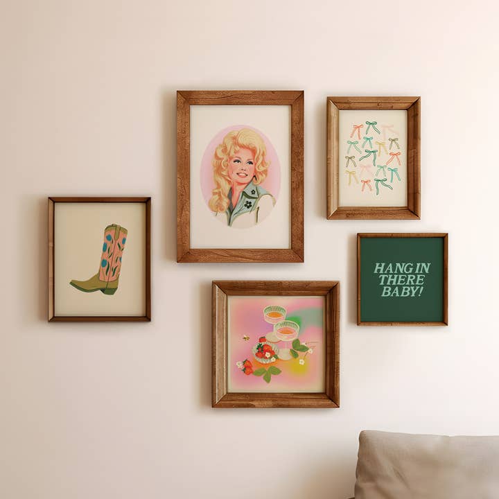 Artbaby & Co. - Wholesale Art Print - Western Floral Cowboy Boot Art Print1