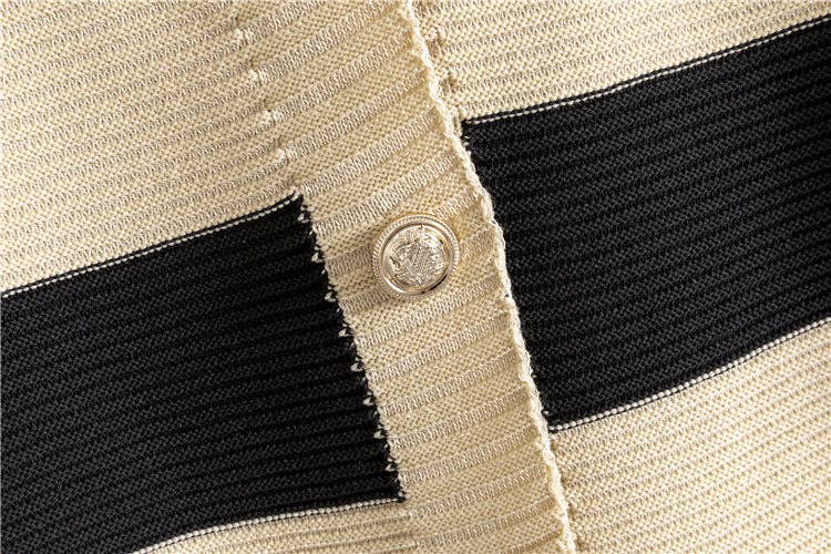 Classic Black Chic Korean TwoPiece Knit Set Cardigan  Top for wholesale on Faire11