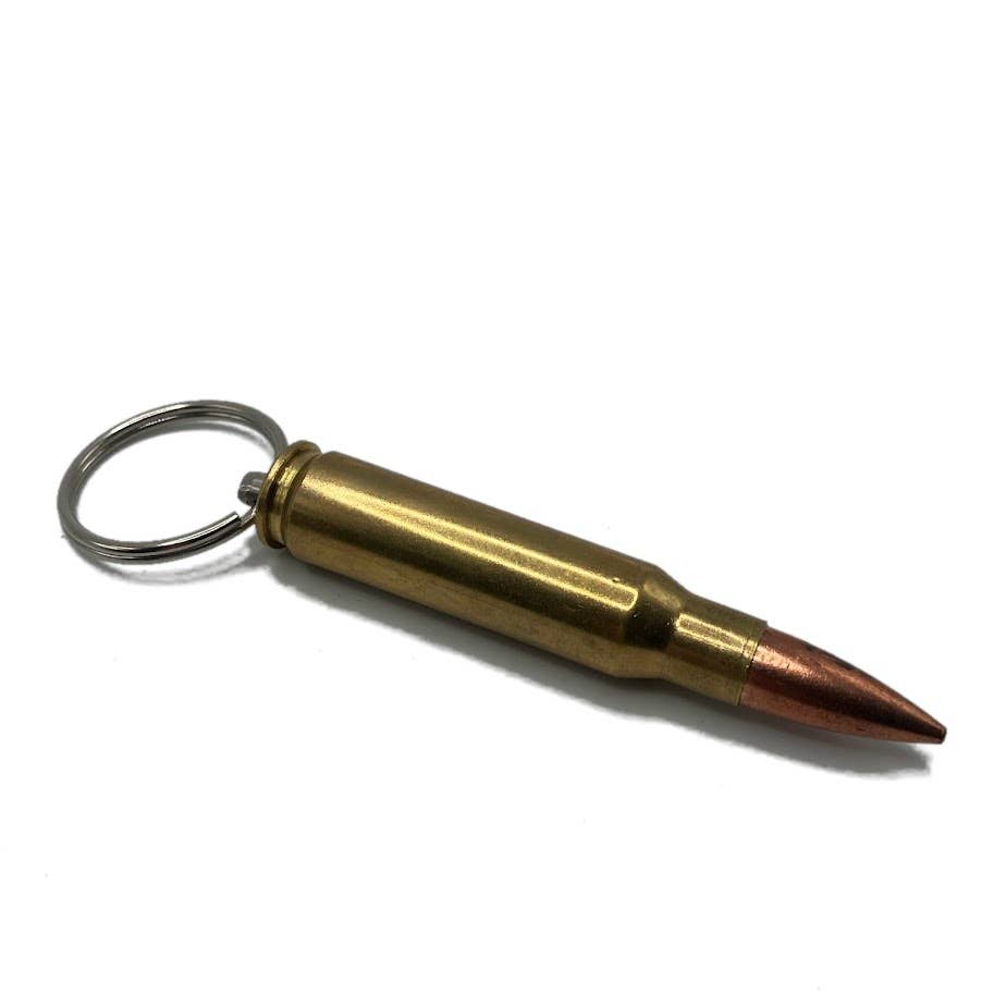 Vermont Cut Coins & 2nd Shot Round - Wholesale Keychain - Unisex - Bullet Keychains Style2- Many Calibers - .223 .45 9mm 50 BMG10