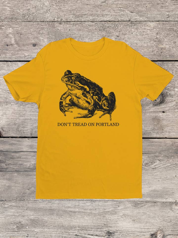 Portland Frog Protest Art Men's T-shirt for wholesale by Swift Retail