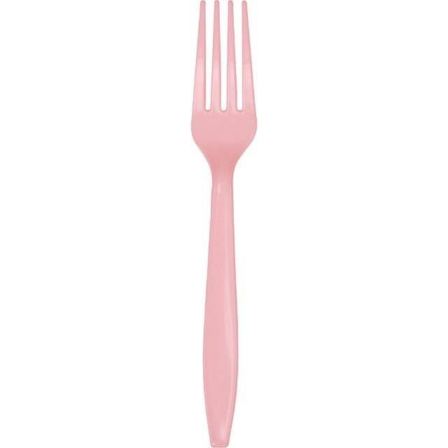 Party Expo, LLC - Wholesale Disposable servingware set - Classic Pink Plastic Forks0