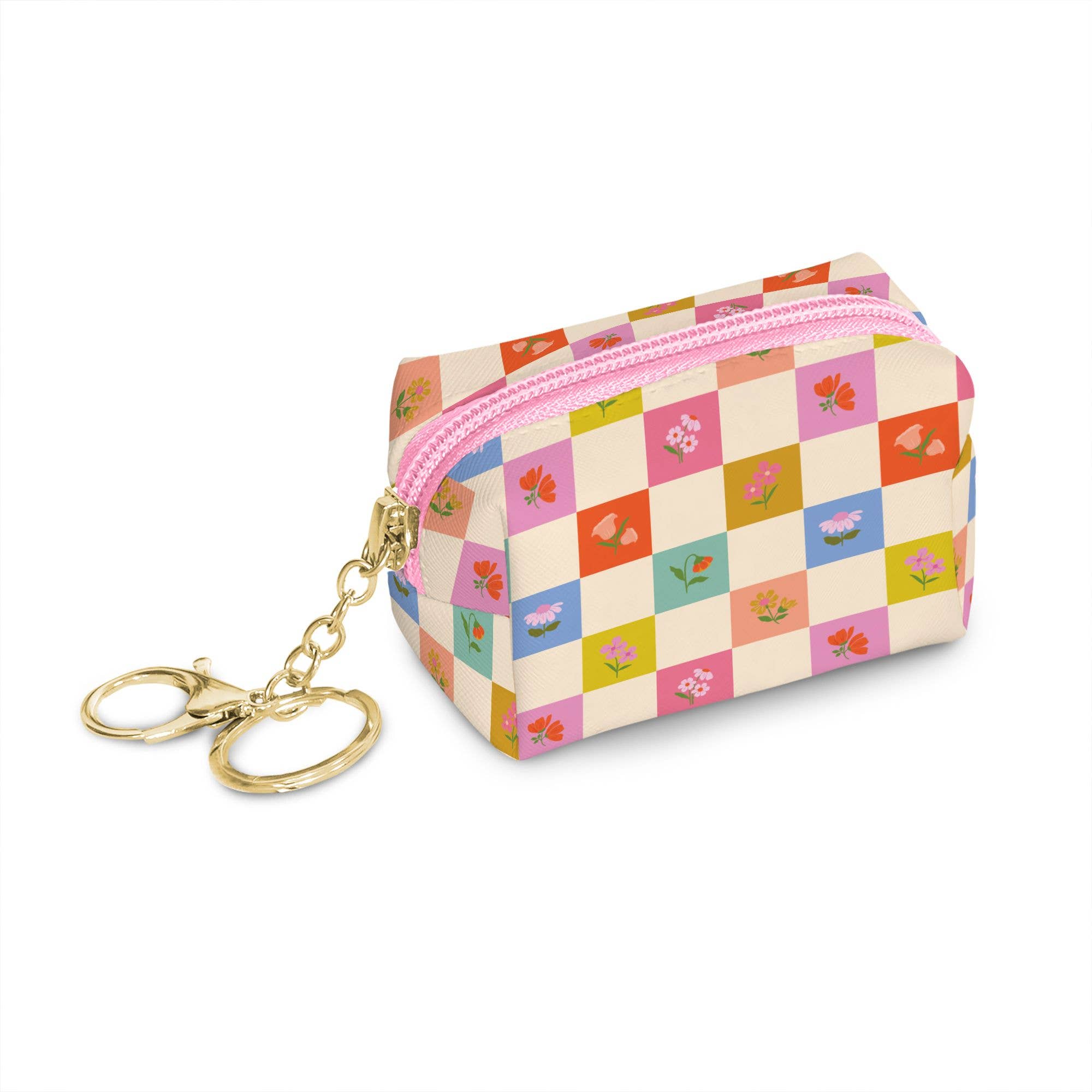 Studio Oh! - Wholesale Pouch - Women's - Checkerboard Blooms Key Chain Pouch2