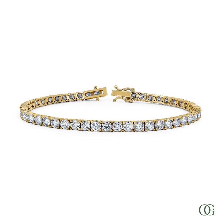 Vierreihiges Diamant-Tennisarmband (8 Karat Gesamtgewicht) für den Großhandel von Orchid Gems Fine Jewelry