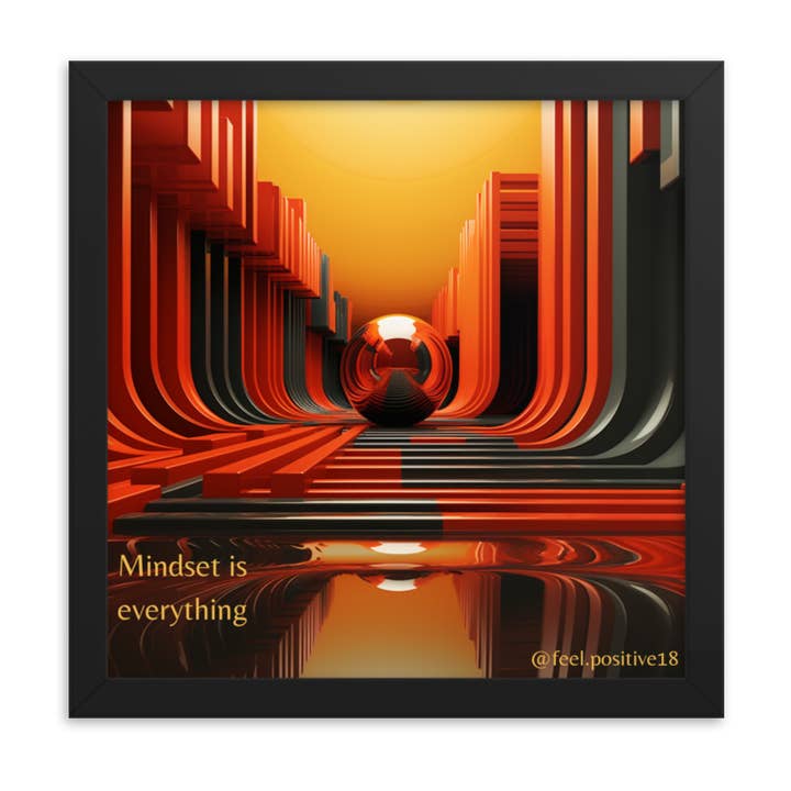 Mindset är allt Konst med ram för wholesale av Feel.positive18