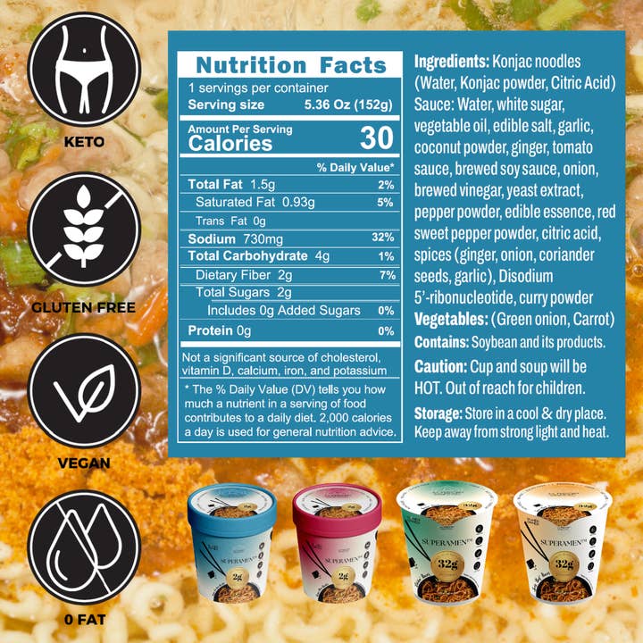 KLDSCP Foods - Wholesale Ramen - Tom Yum Konjac Cup Ramen Noodle