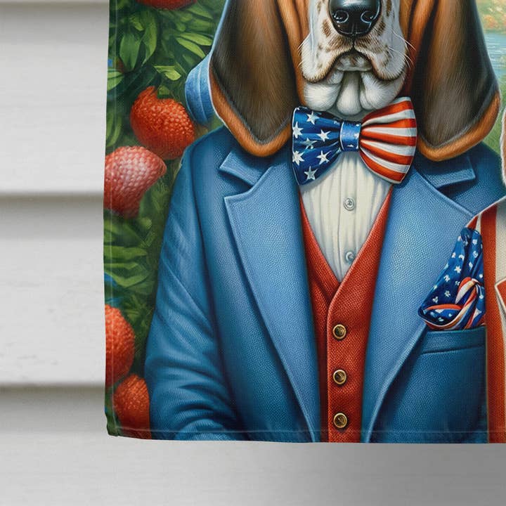 Caroline's Treasures - Wholesale Flag - All American Basset Hound House Flag DAC4182