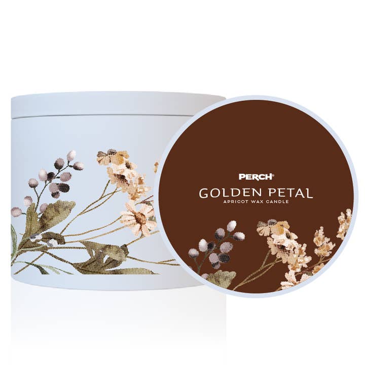 Golden Petal Mini Tin for wholesale by Perch® CandleHouse
