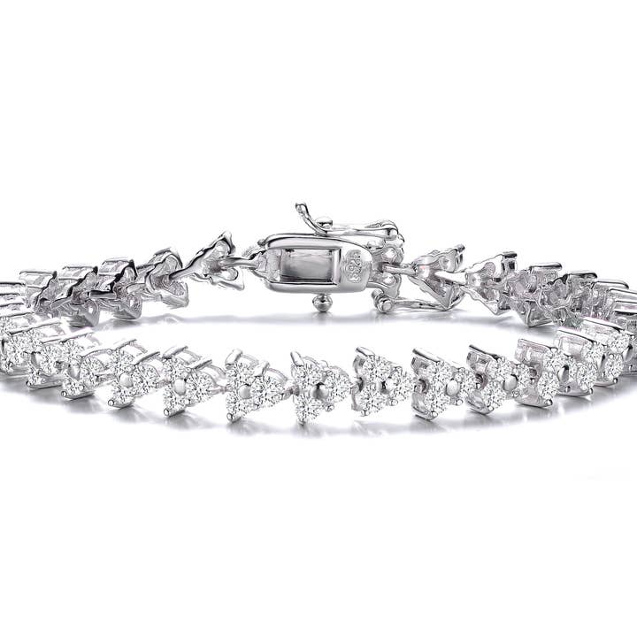 Sterling Silver Cubic Zirconia armband (3375) för wholesale av Genevive