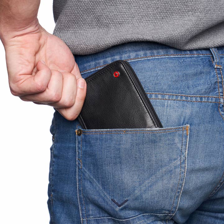 Alpine Swiss - Wholesale Wallet - Unisex - Alpine Swiss Zipper Bifold Wallet for Men Women RFID Protected Genuine Leather - 998 Wallet -