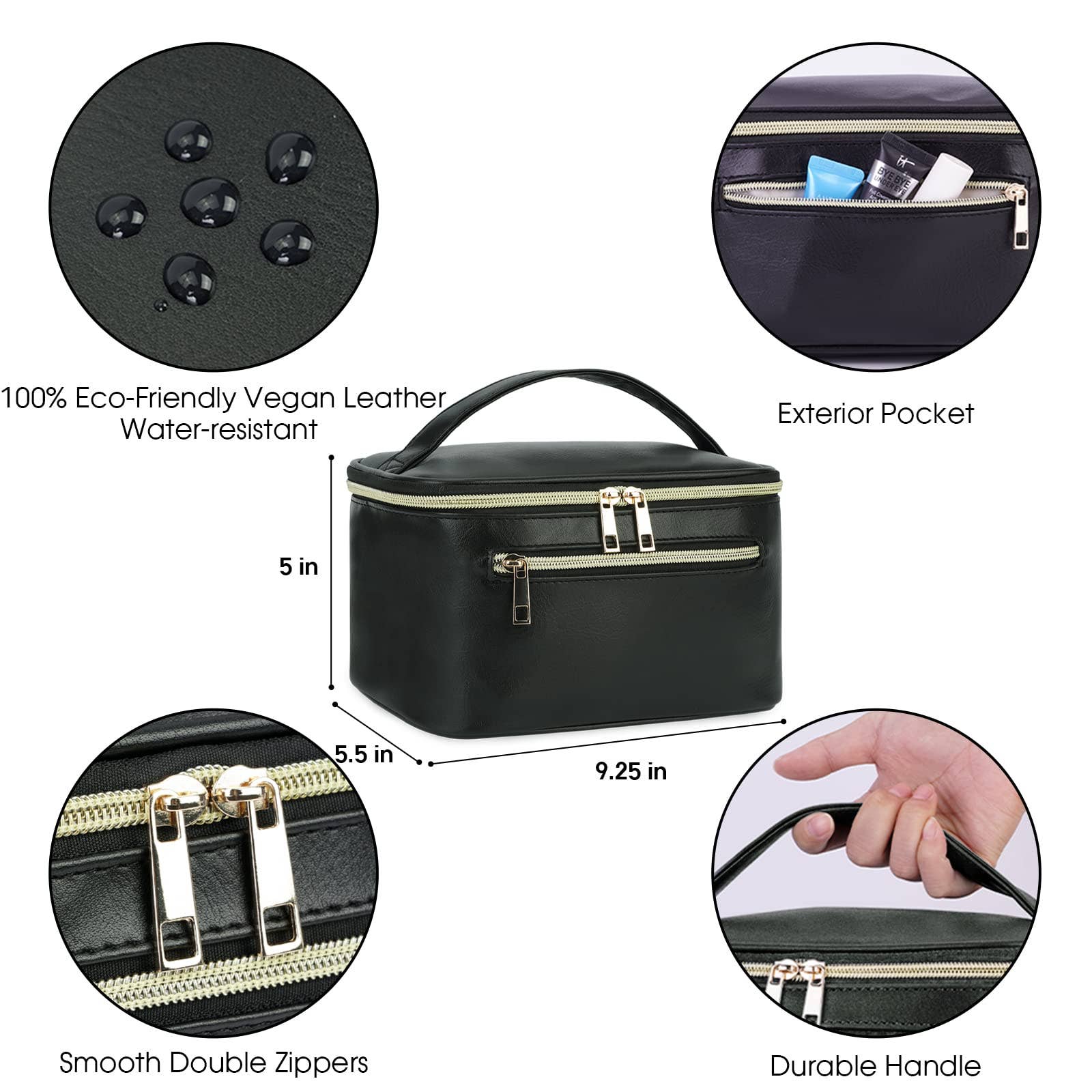 wandf - Wholesale Make-up/cosmetic bag - Vegan Leather Cosmetic Brush Bags Makeup Case 16