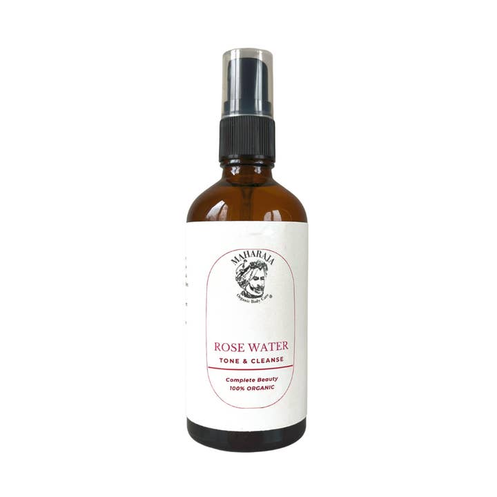 Eau de rose biologique - Nettoyant et tonique pour la vente par Maharaja Organic Body Care