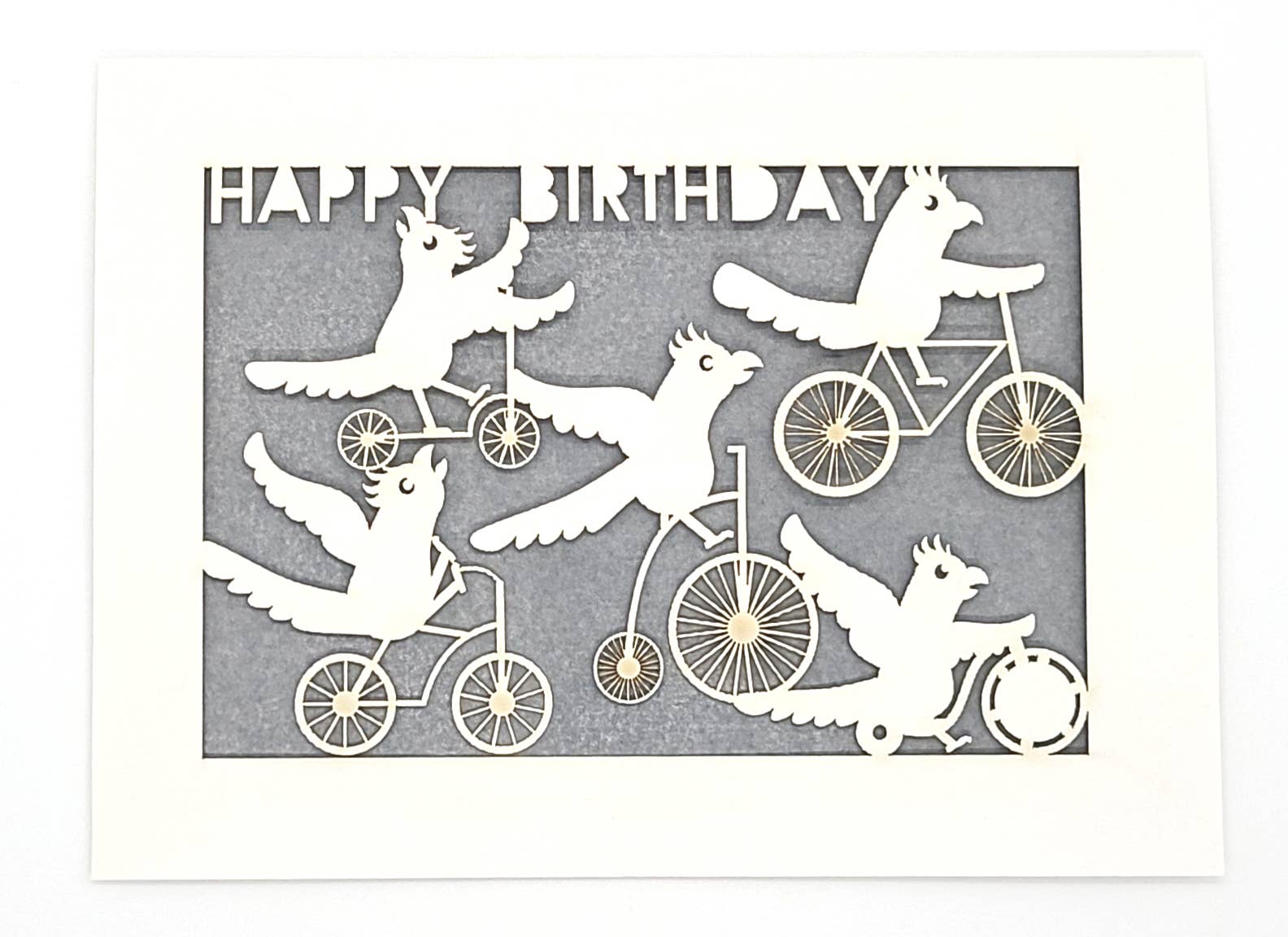 two hermanas - Wholesale Birthday Card - Happy Birthday - Parrots on Bikes Birthday Card2