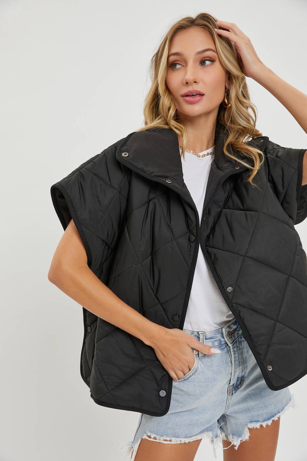 Sweet Lovely by Jen - Wholesale Outerwear Vest - Women's - QUILTED  PADDED VEST OUTERWEAR 12