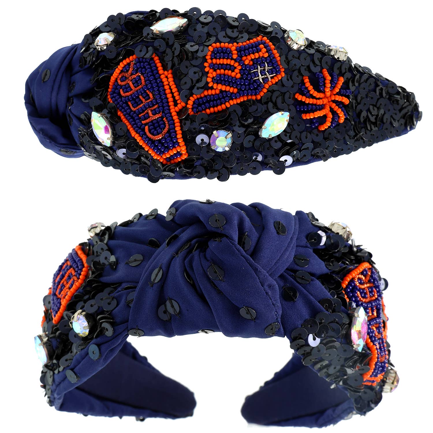 SP Sophia Collection - Wholesale Fashion Headband - Women's - Number 1 Hand Top Knotted Jeweled beaded Headband 1