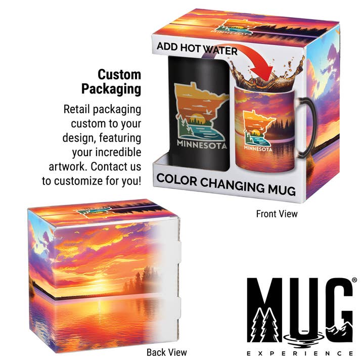 The Mug Experience - Wholesale Coffee Mug - 16 oz. Custom Color Changing Mugs-36 Package