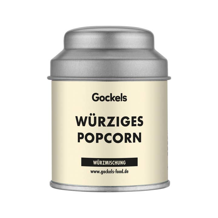 Popcorn épicé pour la vente par Gockels Genussmanufaktur