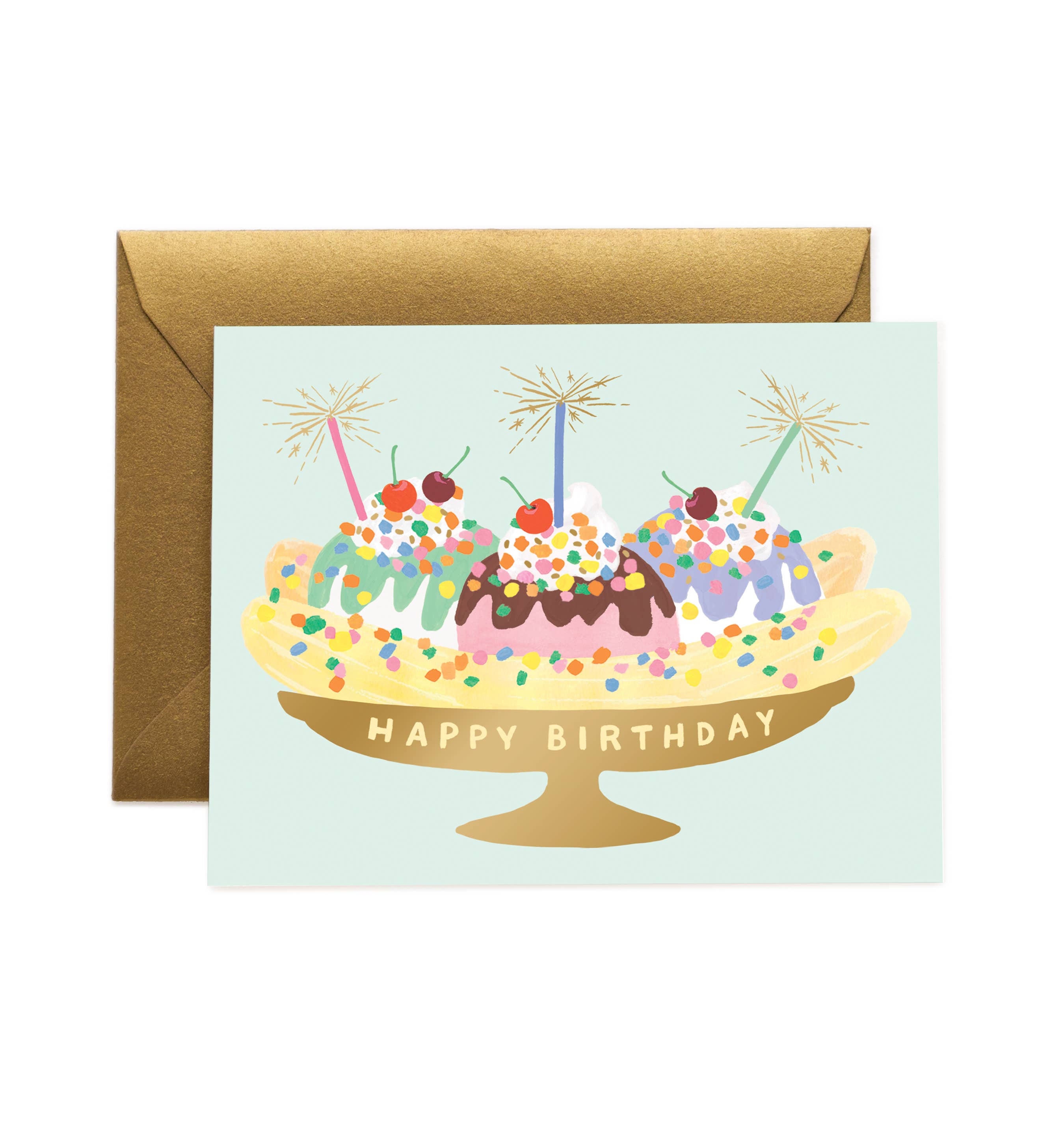 Rifle Paper Co. - Wholesale Birthday Card - Banana Split Birthday Card