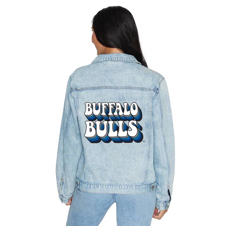 Buffalo Bulls retro spijkerjack voor wholesale door Lojo Collegiate Apparel