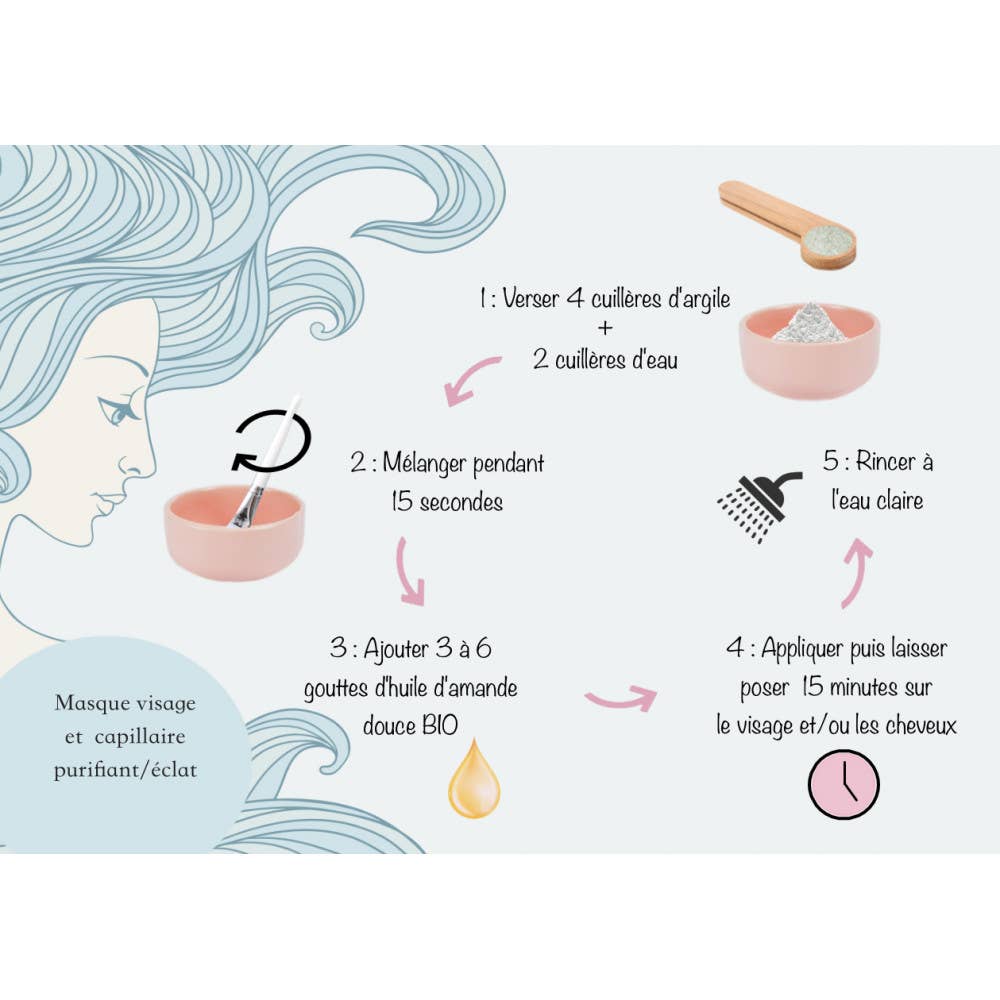 KOSMÉAL - Vendita all'ingrosso Kit per lavoretti fai da te - Kit fai da te - Shampoo e maschere con argilla bianca3