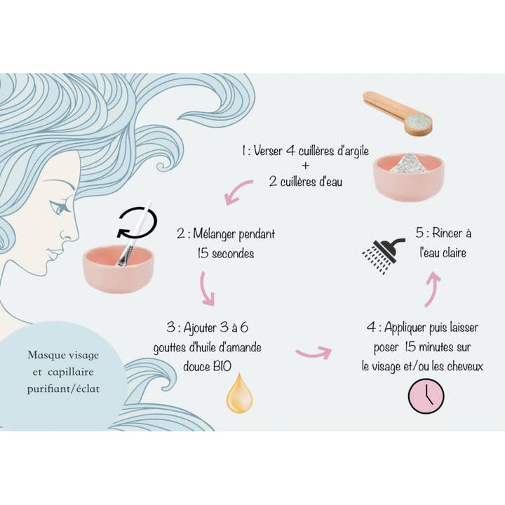 KOSMÉAL - Vendita all'ingrosso Kit per lavoretti fai da te - Kit fai da te - Shampoo e maschere con argilla bianca3