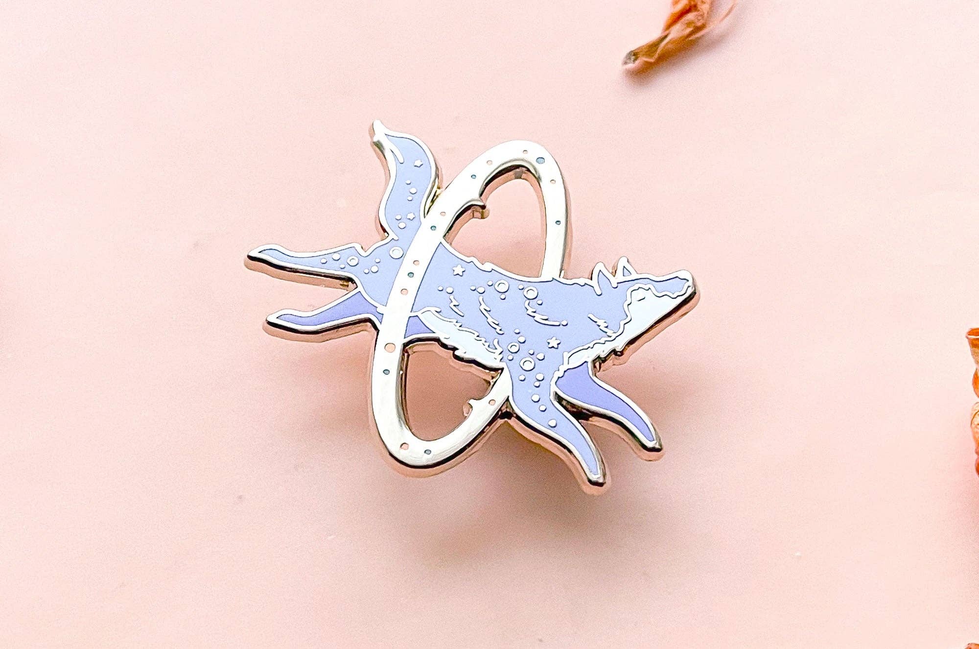 Alum and Ink - Wholesale Lapel Pin/Button - Cosmic Wolf Enamel Pin1