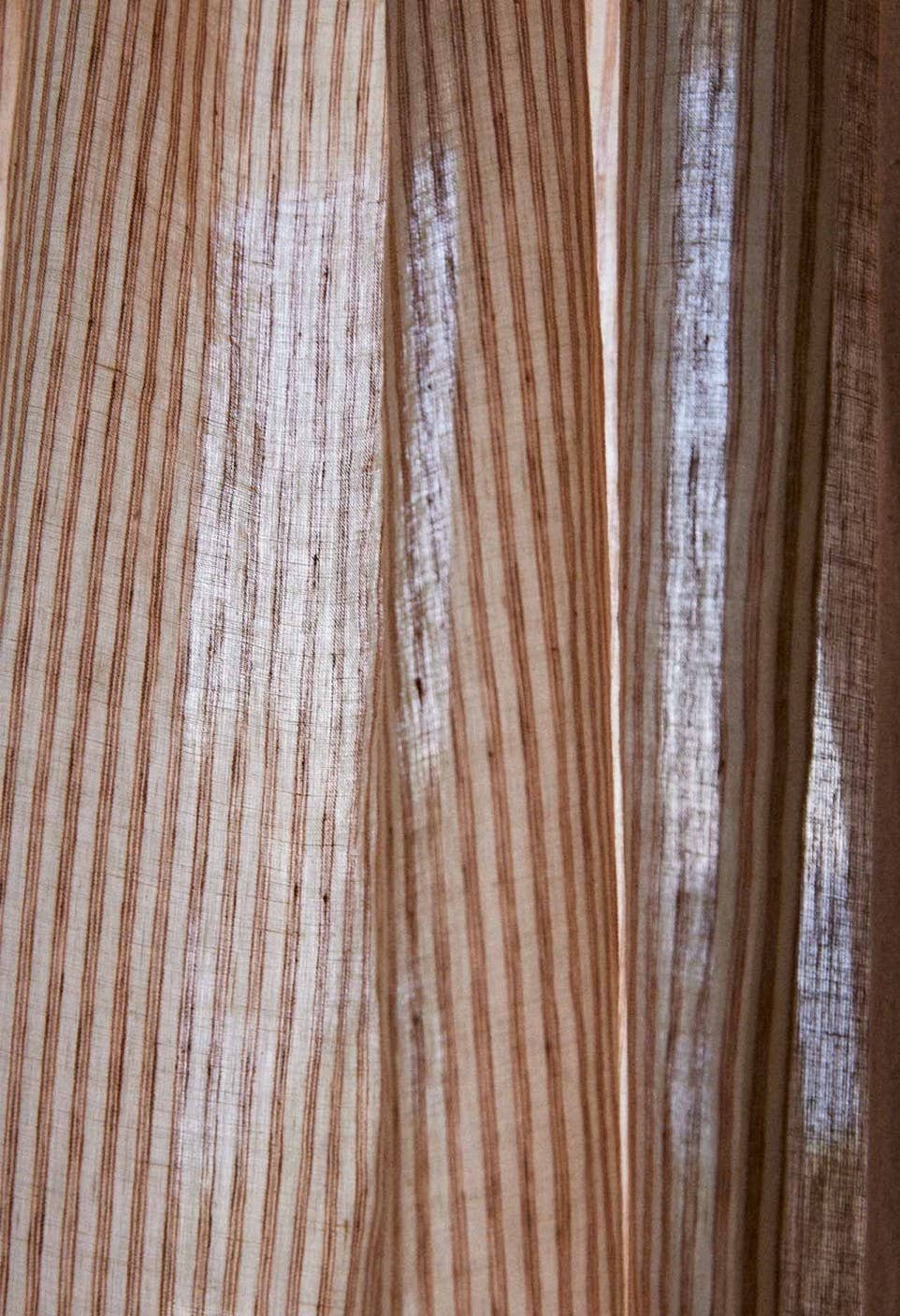 Gabrielle Paris - Vendita all'ingrosso Tende - Tenda in lino lavato a righe Milk1