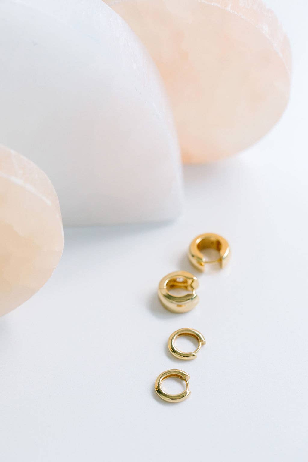 The Land of Salt - Wholesale Huggie Earrings - Classic Huggie Hoops in Gold - Earrings7