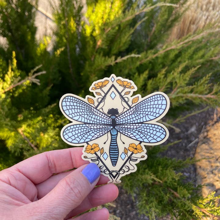 Graphic Heart - Wholesale Sticker - Floral Dragonfly - Vinyl Sticker1