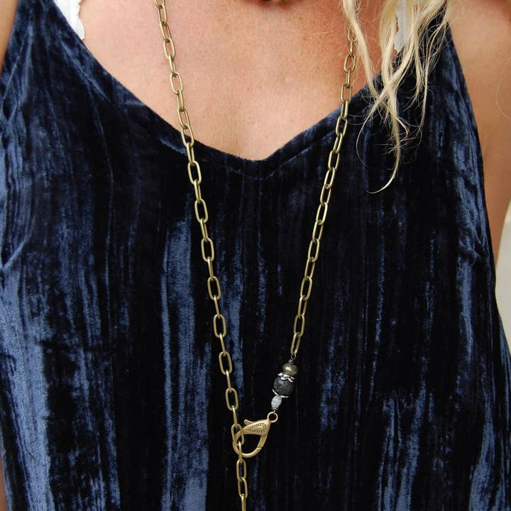 SPIRIT LALA LLC - Wholesale Y-Neck/Lariat Necklace - Spirit Lala Vintage Coin: Coin Lariat Brass Chain Necklace1
