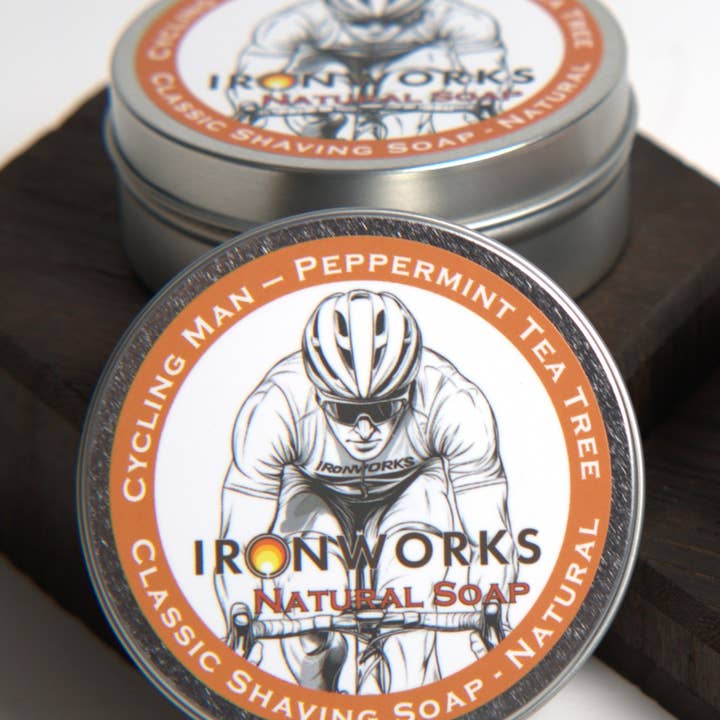IRONWORKS Soap Company - Wholesale Shave Soap - Men's - Shaving Soap Cycling Man