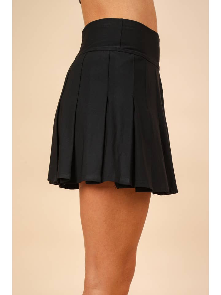 VERY J – Saia atlética – Mulher por atacado – NS50083-Saia Plissada ActiveWear com Forro Curto1