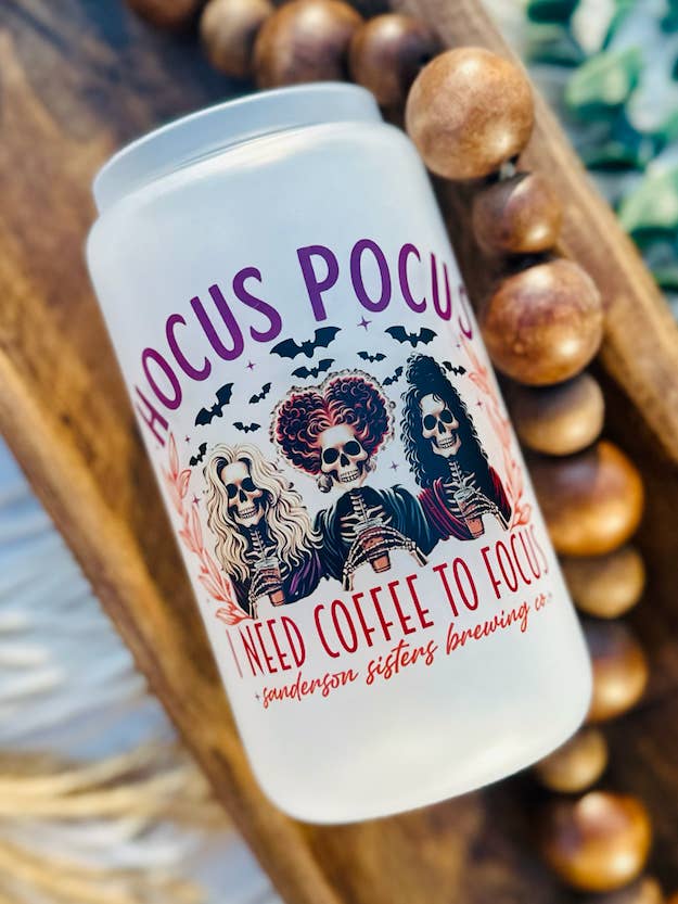 Sublimatie bierblikje in Hocus Pocus-stijl, glas van 16 oz of 20 oz voor wholesale door Bonita Bella Creations