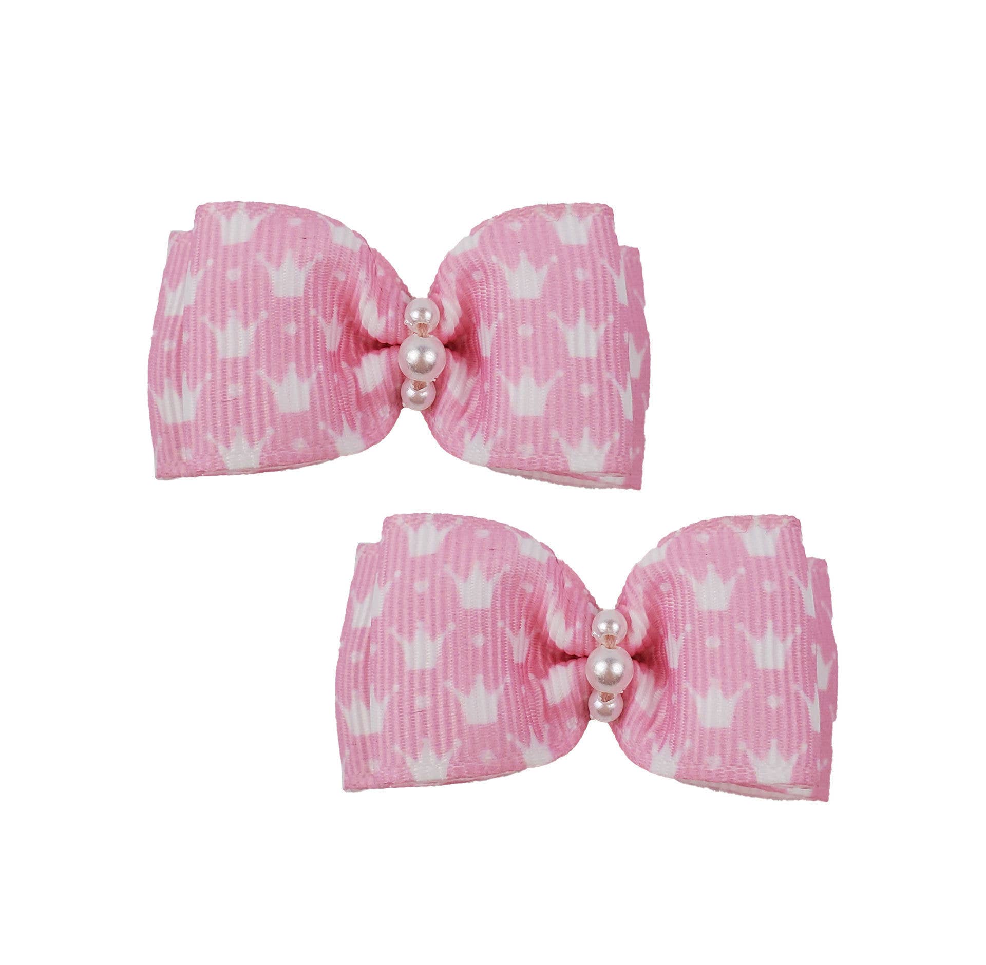 Barker's Bowtique - Wholesale Pet Bow Tie - Dog - Pink Crowns Canine Clips