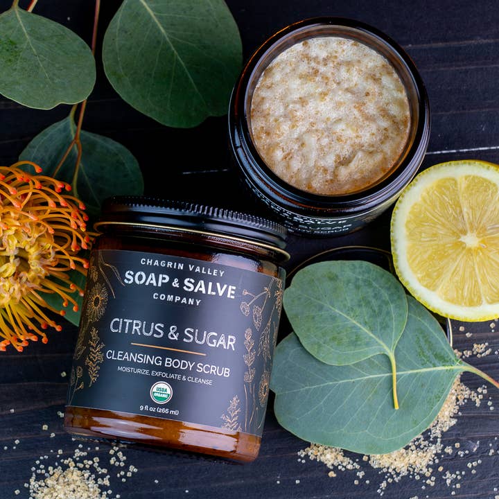 Body Scrub: Citrus & Sukker Rensekrat for engroshandel hos Chagrin Valley Soap