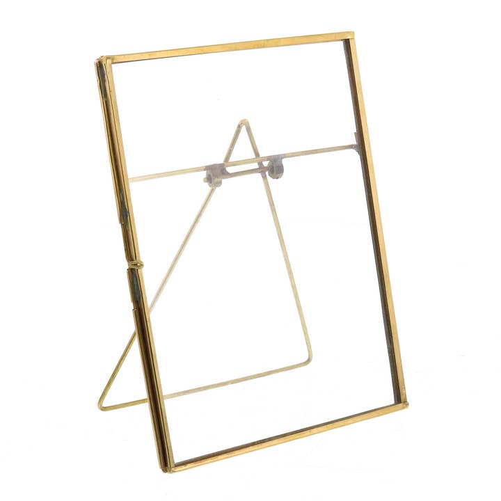 Monroe Easel Frame - Vertical - Brass for wholesale by HomArt