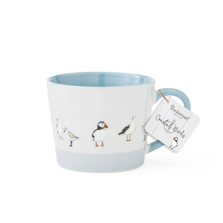 Blue Conical Mug Coastal Birds for wholesale on Faire1