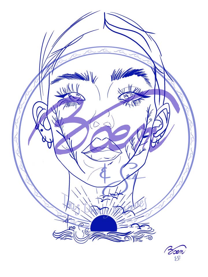 Illustrazione - Awakening Capri per la vendita all'ingrosso da parte di BOĒM & SEA