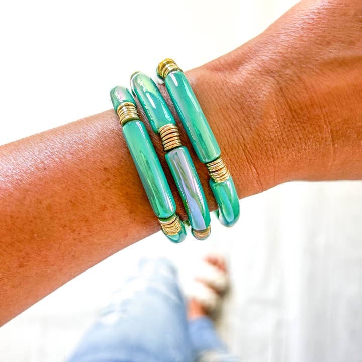 Savvy Bling - Wholesale Beaded Bracelet - Metallic Tube Bracelets23