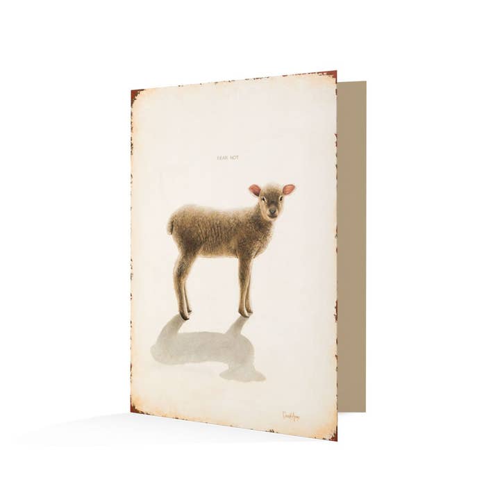 “Fear Not” (Lamb) Notecards for wholesale by David Arms