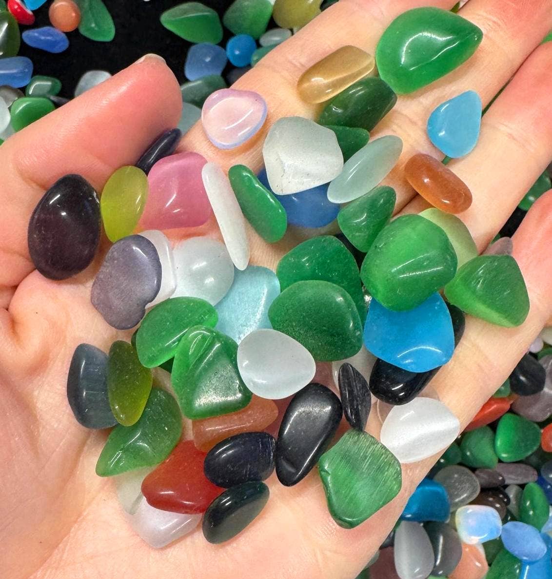 Elf Kendal Hippies – wholesale Andlig sten/kristall – Kattöga chips 20g påse 5-15mm ädelstenar regnbåge kattöga trumlad3
