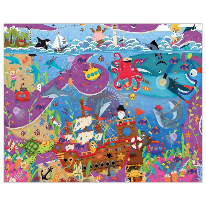 Crown Point Graphics - Wholesale Puzzle - Kids - Abbie and Jack Under the Sea - 300 Piece Jigsaw Puzzle