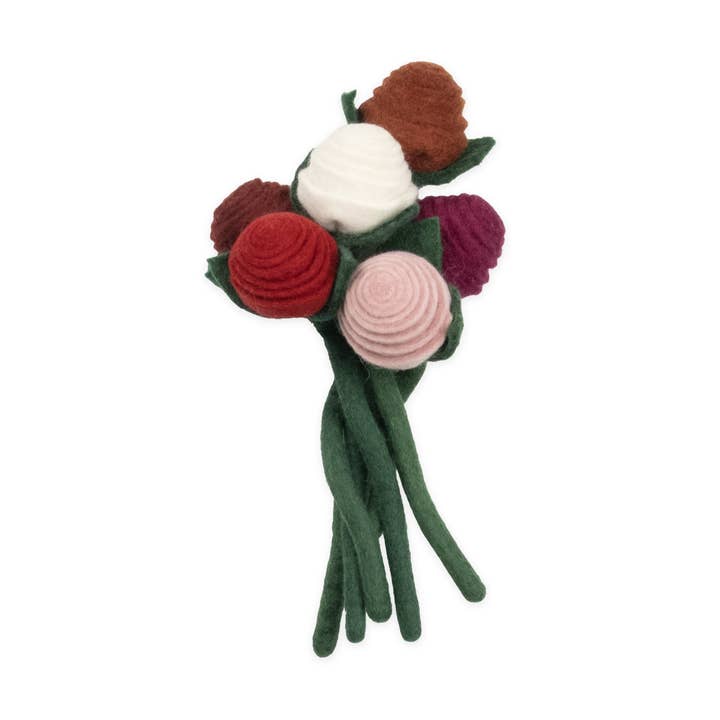 Felt Tea Roses for wholesale by Global Goods Partners