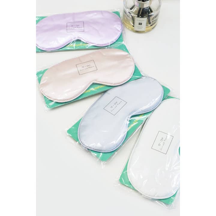 MIX COLOR Solid Silk Satin Sleeping Mask Eye Mask for wholesale on Faire