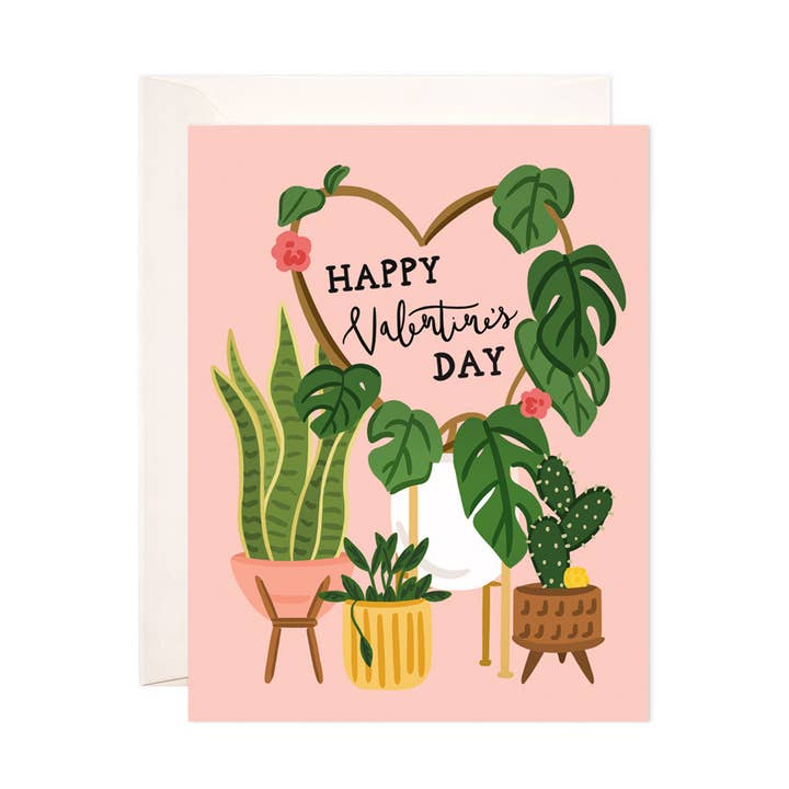 Cartão de Dia dos Namorados Monstera - Cartão de Dia dos Namorados por atacado de Bloomwolf Studio