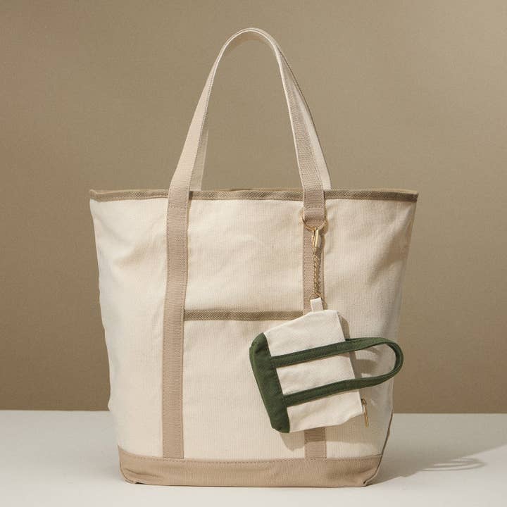 Lilla Haven - Wholesale Tote Bag - Women's - Ecofriendly Basic Cotton Canvas Everywhere Carry Tote Bag with Charm Holder11