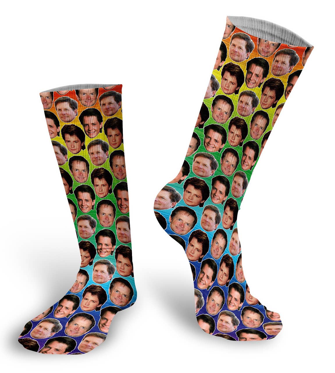 Subliworks - Wholesale Socks - Unisex - Michael J. Fox Faces Socks0