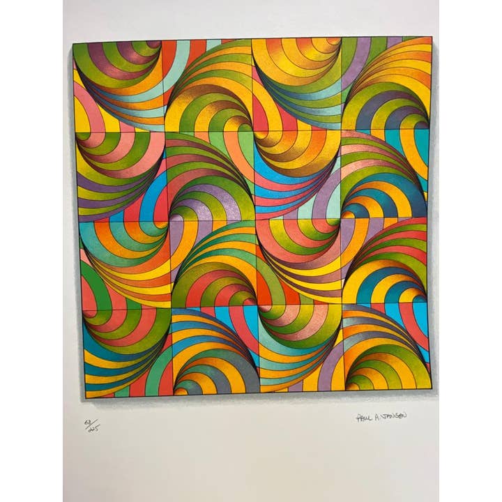 Paul Arthur Jansen Kaleidoscope Abstract Signed LE Artwork for wholesale by Deluxe Fine Art