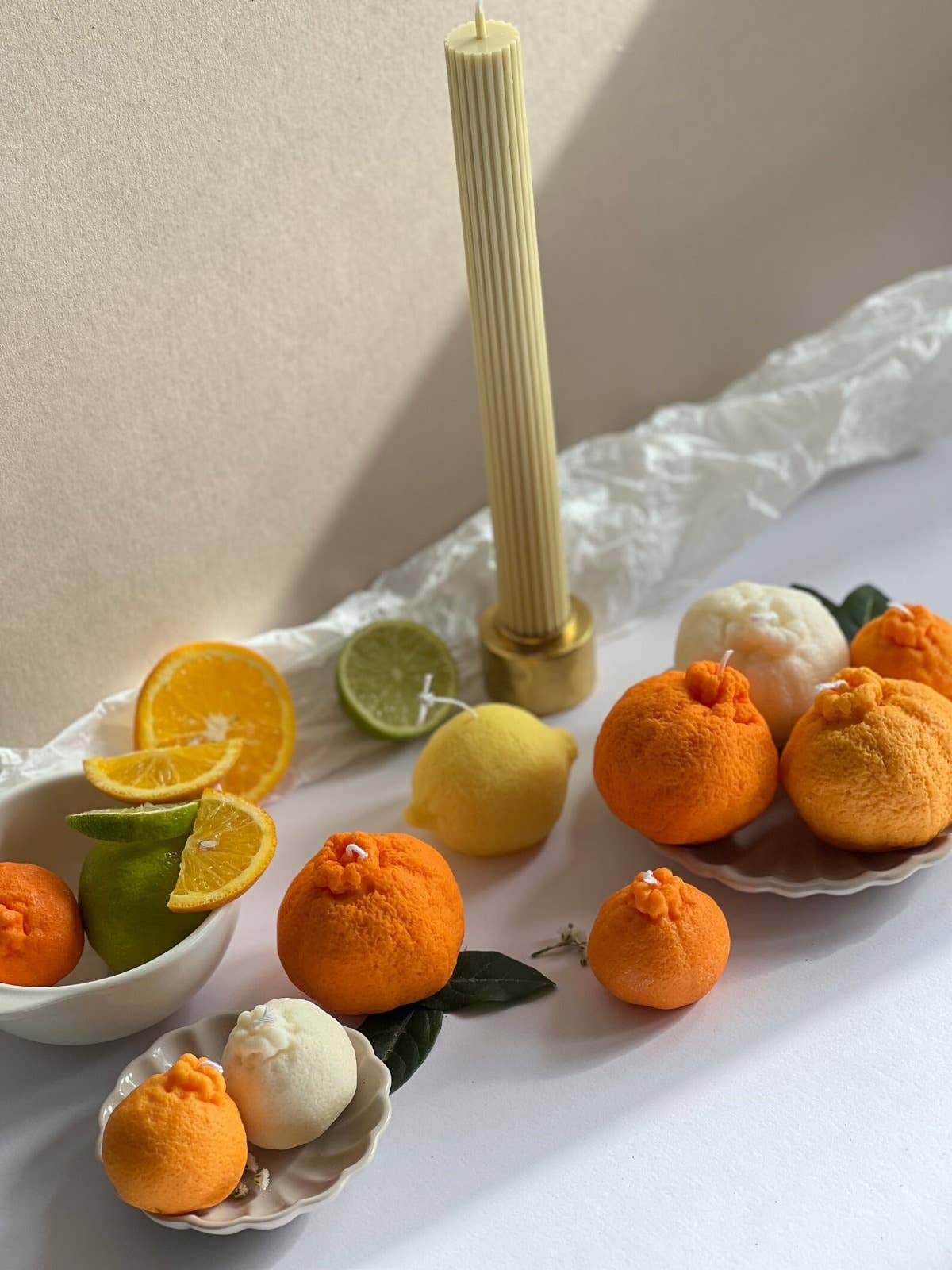 Maison Bohiti - Vente Bougies originales - Bougies en forme d'orange à la cire de soja/Bougie aux fruits de mandarine4