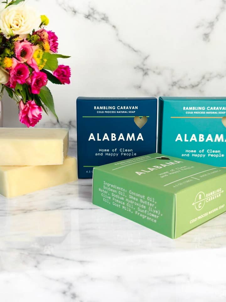 Seife am Stück - Alabama - 100 % natürlich für den Großhandel von Rambling Caravan